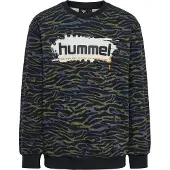 Hummel Sweatshirt - HmlFrede - Sort/Grøn - - 4 år (104) - Sweatshirt