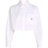 Calvin Klein J20j225078 Crop Skjorte Med Lange ærmer