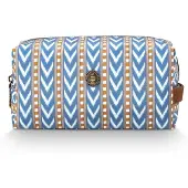 Pip studio Coco Cosmetic Bag Medium Samba Stripe Blue 21.5x10x10.5cm
