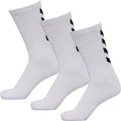 Hummel Sokker 3-pak Fundamental - Hvid, størrelse 32-35