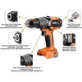 Neo Tools Wiertarko Wkretarka Bešepetis gręžtuvas-suktuvas su 100 Nm smūginiu sukimo momentu „Energy+ 18V“, be akumuliatoriaus