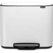 Brabantia Pedalspand Bbrabantia Bo, 11 + 23 ltr. hvid
