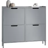 SoBuy Skoskab FSR100-HG - 100x90x19 cm, hvid