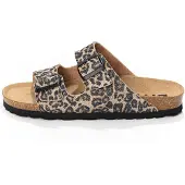 Bayton Pantoletter 'Athena' sand / lysebrun / sort