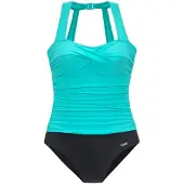 LASCANA Formgivende badedragt aqua / sort