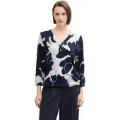 Tom Tailor V-neck Crincle 3/4 ærme Bluse