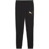 Puma ESS METALLIC Sweatpants Women, Clothing, Black/Metallic Gold, S