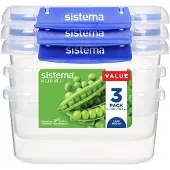 Sistema Madkasse - Square Klip it Plus - 3-pak - 1,15L - Blå - - OneSize - Madkasse
