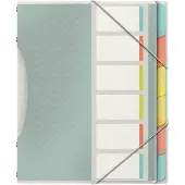 Esselte Colour'Breeze sorteringsmappe med 6 faner Flerfarvet - (12 stk.)