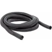 DeLOCK Braided Sleeving self-closing - Flettet hylster - 2 m - sort