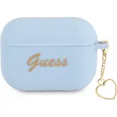 GUESS GUAPLSCHSB AirPods Pro-cover blå/blå Silikone Charm Heart Collection