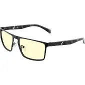 Gunnar Optiks FRM-00101, Unisex, Rektandel, Klassisk, Sort, Acetat, Ravfarvet