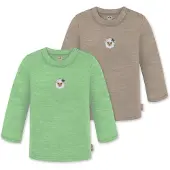 Normani Shirts 'Taupo' mørkebeige / smaragd / lysegrøn / hvid