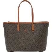 Tommy Hilfiger Tommy Hilfigertil kvinder. AW0AW17416 Monoplay-taske sort, brun (OSFA), Casual, Polyuretan
