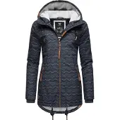 Ragwear Vinterjakke 'Zuzka' natblå / brun / hvid