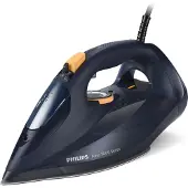 Philips Azur 7000 Series DST7060 - Dampstrygejern med automatisk afbrydelse - såleplade: SteamGlide Elite - 3000 W - mørkeblå/gul