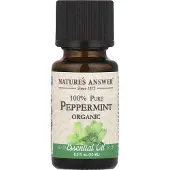 Natures Answer , 100% Reinskilt Organisk Essential Oil, Peppermint, 0.5 fl oz (15 ml)