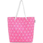 Normani Strandtaske pink / hvid