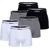 s.Oliver Boksershorts grå-meleret / sort / hvid