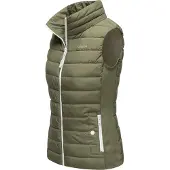 MARIKOO Vest 'Reimii' oliven / hvid