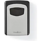 Nedis KEYCC01GY, Væg pengeskab, Sort, Sølv, Kombinationslås, Aluminium, Væg, Nøgle