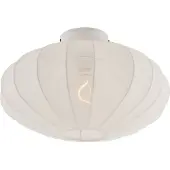 QAZQA Japandi loftslampe hvid med stofskærm - Bida