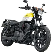 Falcon Double Groove Udstødning XV950R 14-, MED KAT,SORT