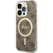 GUESS GUHMP14LH4STW iPhone 14 Pro 6,1" brun/brun hardcase 4G MagSafe