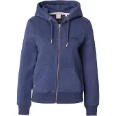 Superdry Superdrytil kvinder. W2012422A Hættetrøje med lynlås og Essential Logo, blå (XS), Casual, Bomuld