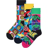Happy socks Sokker 'Marvel Avengers' blå / gul / grøn / lilla / pink / sort