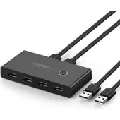 UGREEN Switchboks 2x USB-A til 4x USB-A 2.0 - Sort