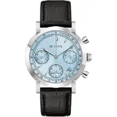 Bulova Herreur 96B456 Classic Blå/Læder Ø39 mm