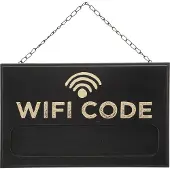 Atmosphera skrivtavle sort WIFI CODE, 35 x 22 cm
