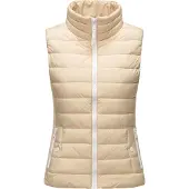 MARIKOO Vest 'Reimii' lysebeige / hvid