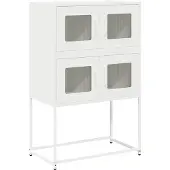 vidaXL Højskab Stål - Hvid / 68 x 39 x 107 cm