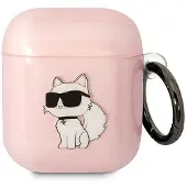 Karl Lagerfeld KLA2HNCHTCP Airpods 1/2 cover pink/pink Ikonik Choupette