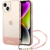 GUESS GUHCP14MHGCOHP iPhone 14 Plus 6,7" pink/pink hardcase Translucent Pearl Strap