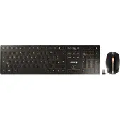 Cherry DW 9100 SLIM - Sæt med mus og tastatur - trådløs - 2.4 GHz, Bluetooth 4.2 - QWERTY - UK - tastkontakt: SX - sort/bronze