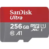 SanDisk Ultra - Flashhukommelseskort (microSDXC til SD adapter inkluderet) - 256 GB - A1 / UHS Class 1 / Class10 - microSDXC UHS-I