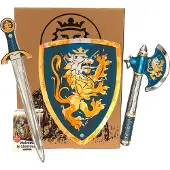 Impulse Toys Noble Knight Set, Blue (Sword, Shield & Axe)
