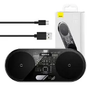 Baseus Dual Qi wireless charger Digital LED Display 20W