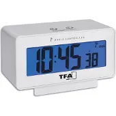 TFA-Dostmann TFA Change - Alarmur - rektangulær - elektronisk - desktop - hvid