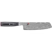 Miyabi Raw 5000FCD nakiri frugtkniv rektangulær 17 cm Damaskus-svart
