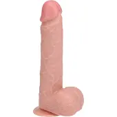 Realrock Vibrating and Rotating Straight Cock with Balls 20.5 cm - Flesh
