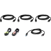 Aten 2L-7D02UDPX6, 1,8 m, USB, USB, DisplayPort, Sort, USB Type-A/3.5mm/DisplayPort