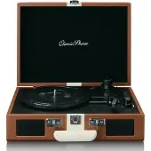 Lenco Classic Phono TT-120 - Pladespiller - transportabel - 2 x 2 Watt - hvid, brun
