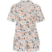 Vivance Pyjamas 'Dreams' creme / navy / lyseorange / rosé