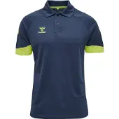 Hummel Lead Polo - Navy/Grøn Børn, størrelse 116 cm