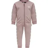 Hummel Sweatsæt - HMLBille - Rosa m. Hvid - - 68 - Sweatsæt