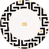 Carolina gynning DECO tallerken Ø29 cm Hvid/Sort